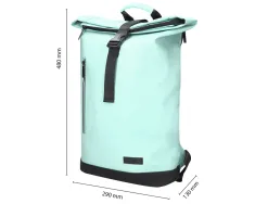 Sac a dos antartik roll up waterproof 480x130x280mm coloris turquoise