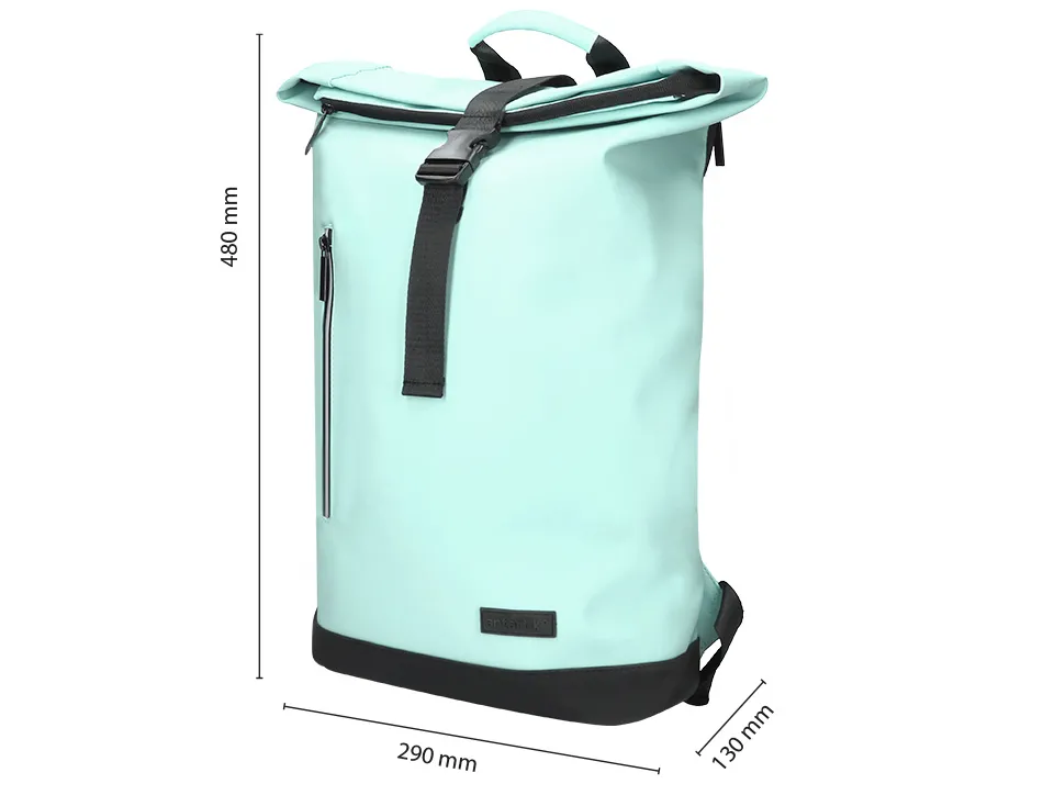 Sac a dos antartik roll up waterproof 480x130x280mm coloris turquoise