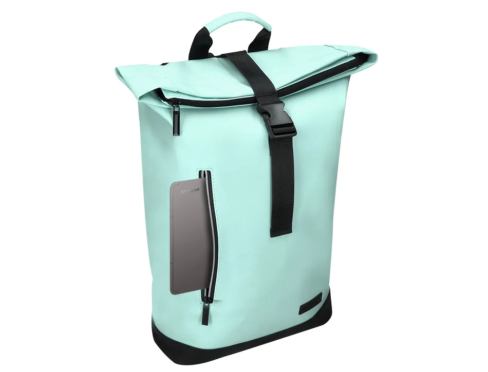 Sac a dos antartik roll up waterproof 480x130x280mm coloris turquoise