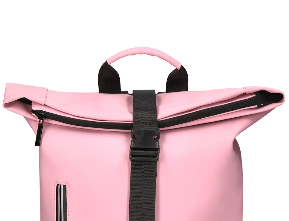 Sac a dos antartik roll up waterproof 480x130x280mm coloris rose