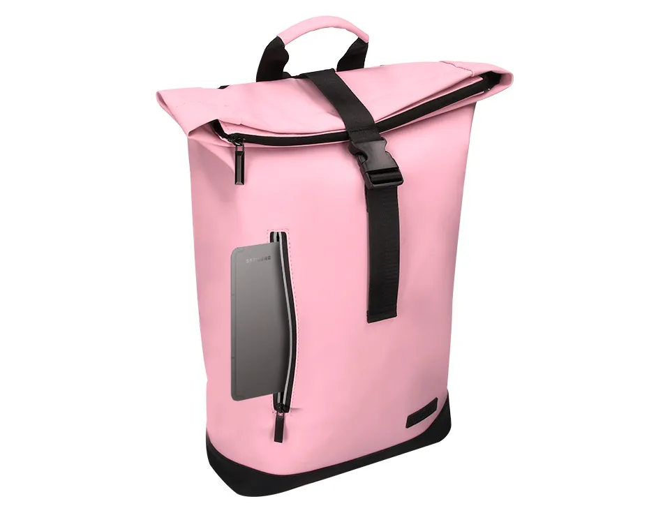Sac a dos antartik roll up waterproof 480x130x280mm coloris rose