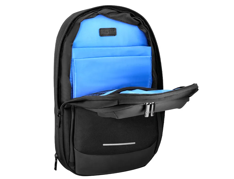 Sac a dos antartik slim 3 compartiments 23l 450x150x330 mm coloris noir