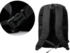Sac a dos antartik slim 3 compartiments 23l 450x150x330 mm coloris noir