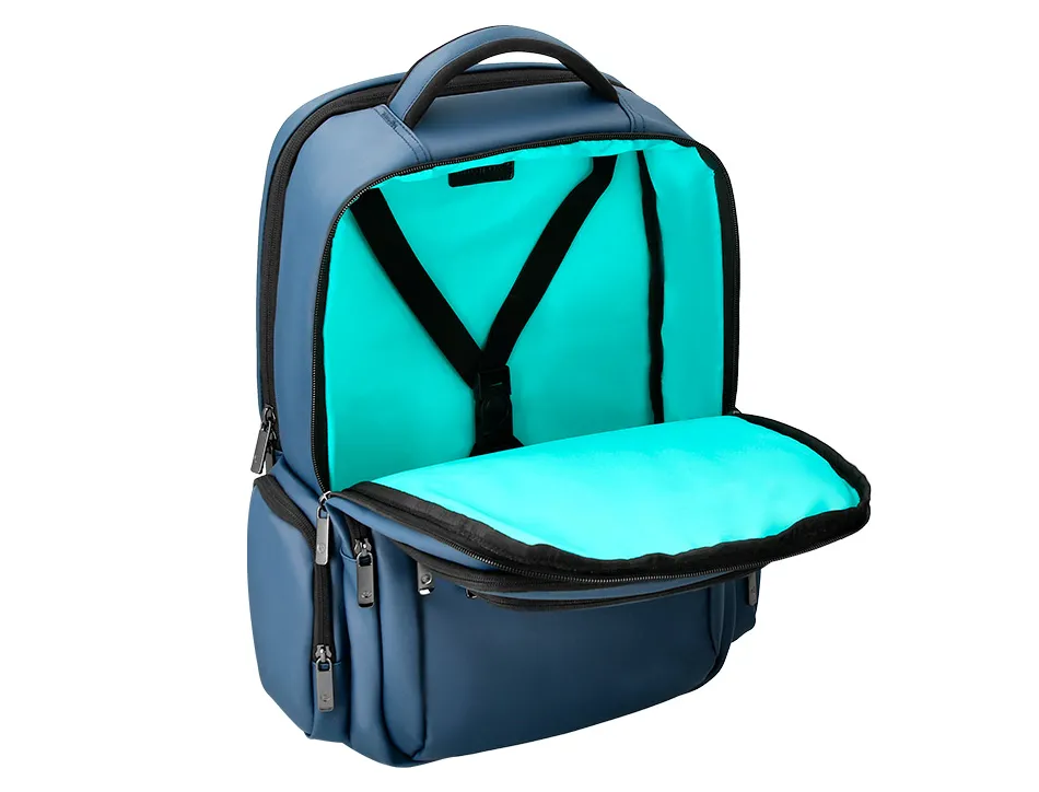 Sac a dos antartik volt 5 compartiments 23l 450x180x330 mm coloris bleu marine interieur turquoise