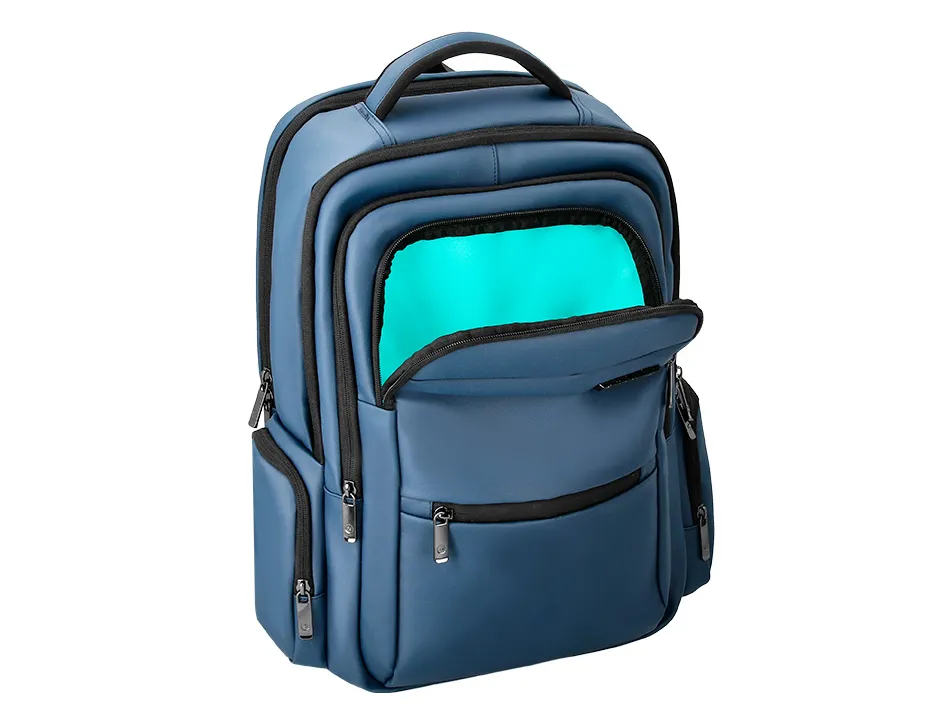 Sac a dos antartik volt 5 compartiments 23l 450x180x330 mm coloris bleu marine interieur turquoise