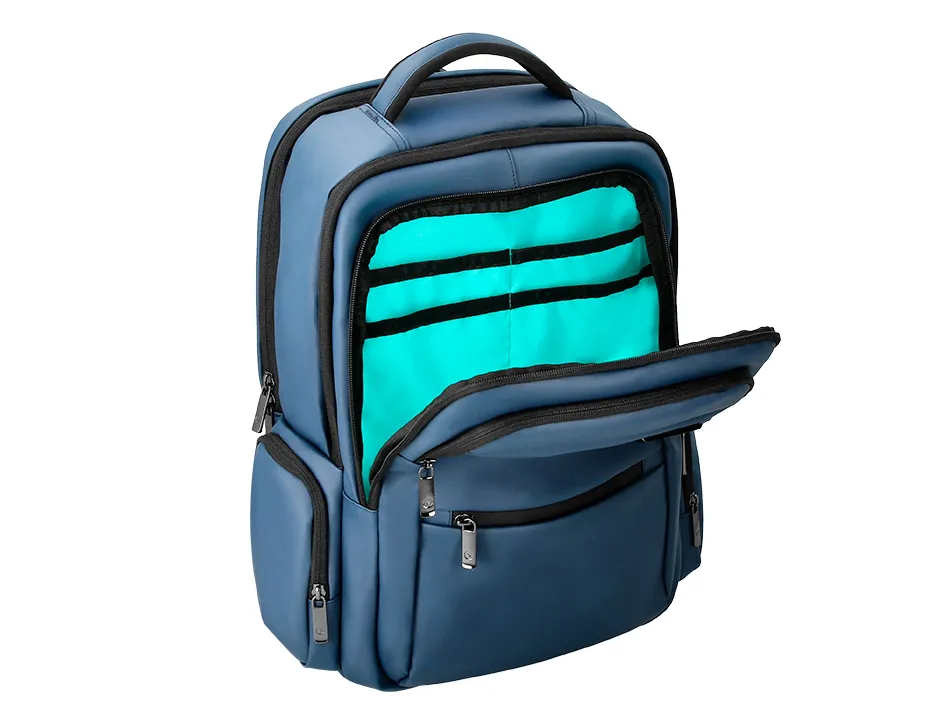 Sac a dos antartik volt 5 compartiments 23l 450x180x330 mm coloris bleu marine interieur turquoise