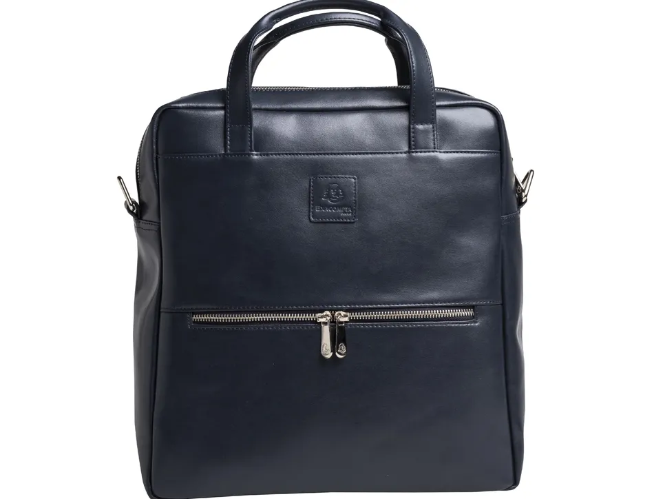 Sac a dos exacompta ordinateur portable 14" exactive cuir coloris bleu marine