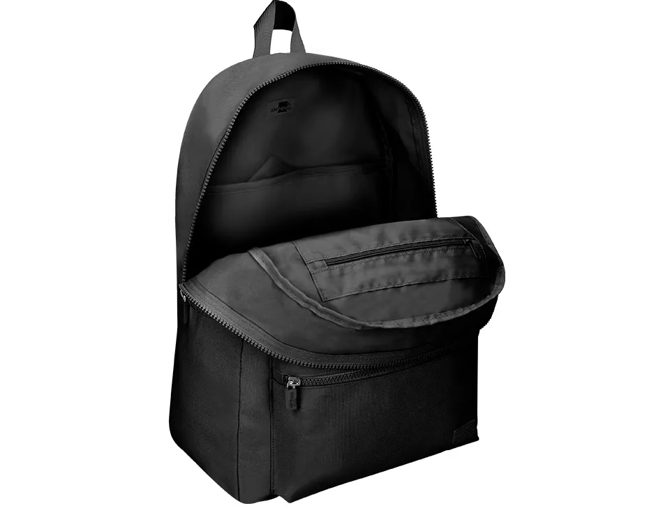 Sac a dos liderpapel 1 compartiment poche laterale 40x12,5x30cm coloris noir
