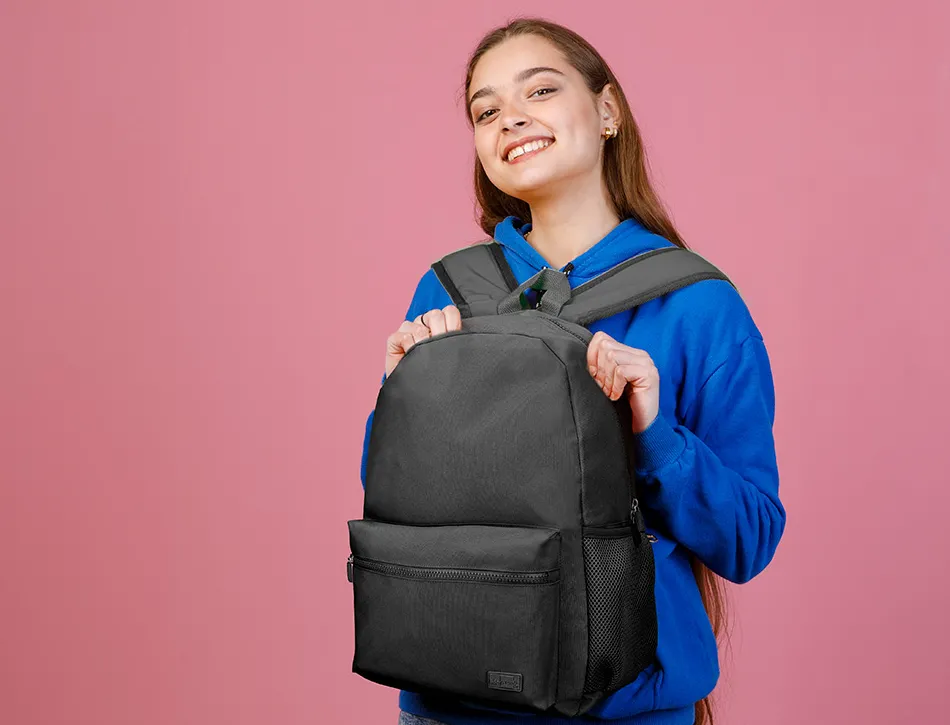 Sac a dos liderpapel 1 compartiment poche laterale 40x12,5x30cm coloris noir