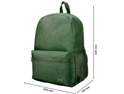 Sac a dos liderpapel 1 compartiment poche laterale 40x12,5x30cm coloris vert foret