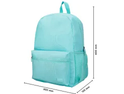 Sac a dos liderpapel 1 compartiment poche laterale 40x12,5x30cm coloris bleu celeste