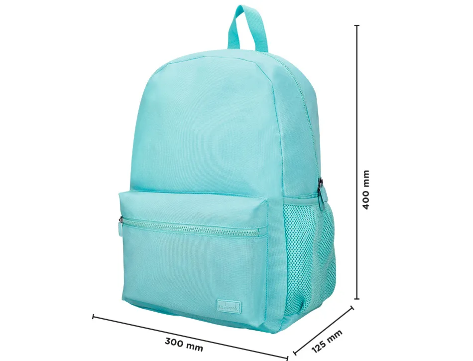 Sac a dos liderpapel 1 compartiment poche laterale 40x12,5x30cm coloris bleu celeste