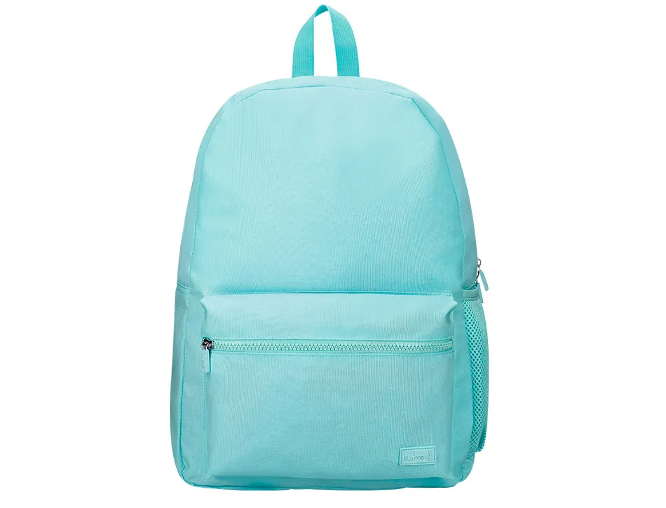 Sac a dos liderpapel 1 compartiment poche laterale 40x12,5x30cm coloris bleu celeste