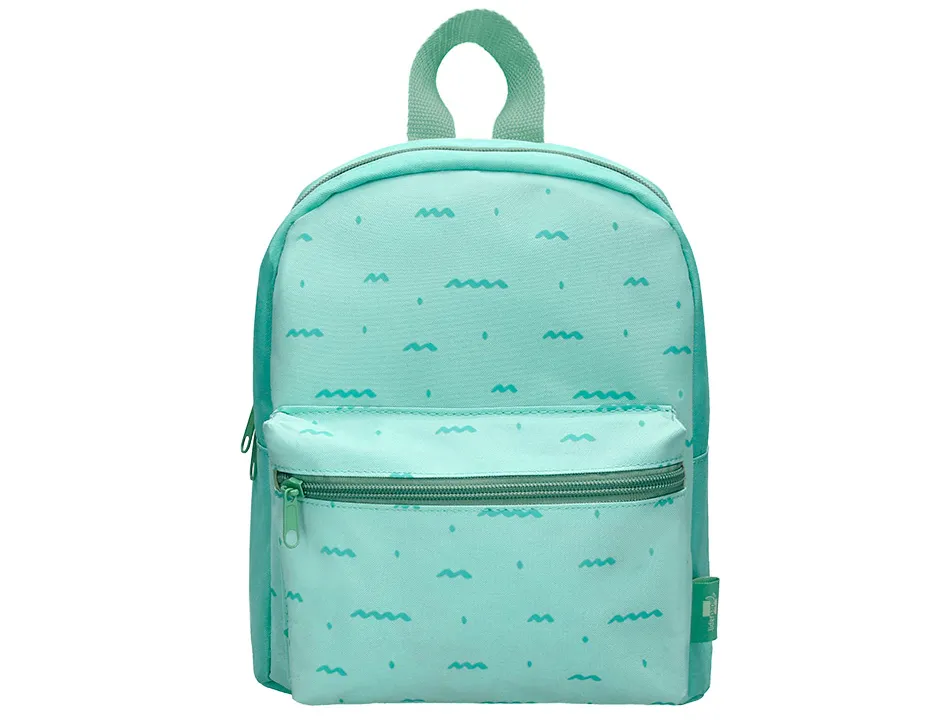 Sac a dos liderpapel baby vagues 250x115x210mm coloris vert d'eau