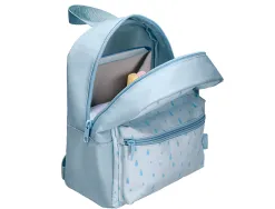 Sac a dos liderpapel baby gouttes 250x115x210mm coloris bleu pastel