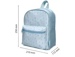 Sac a dos liderpapel baby gouttes 250x115x210mm coloris bleu pastel