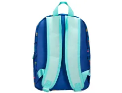 Sac a dos liderpapel baby safari motif cocodrile 330x100x250mm coloris bleu