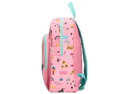 Sac a dos liderpapel baby safari motif zebre 330x100x250mm coloris rose