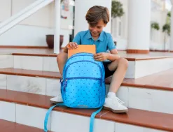 Sac a dos liderpapel scolaire 450x145x300mm coloris bleu