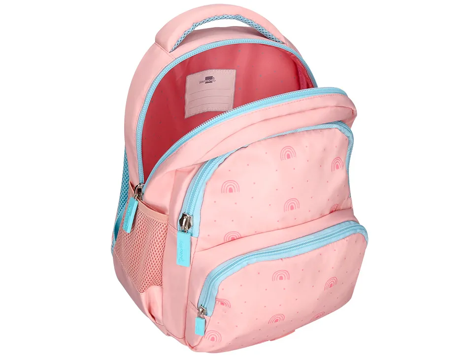 Sac a dos liderpapel scolaire arc-en-ciel 350x110x270mm coloris rose