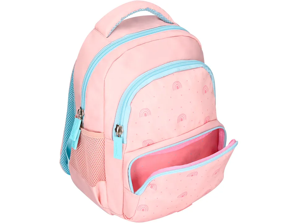 Sac a dos liderpapel scolaire arc-en-ciel 350x110x270mm coloris rose
