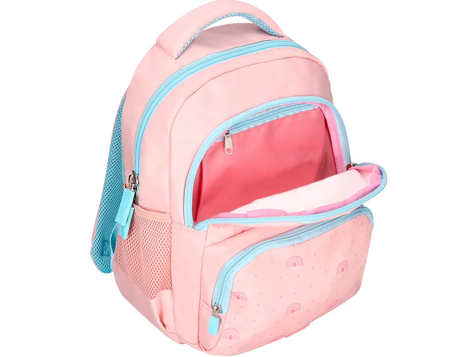 Sac a dos liderpapel scolaire arc-en-ciel 350x110x270mm coloris rose
