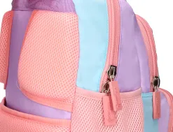 Sac a dos liderpapel scolaire multipoches et multicouleurs pastel 35x11x27cm