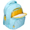 Sac a dos liderpapel scolaire fleurs 350x110x270mm coloris bleu ciel