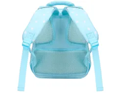 Sac a dos liderpapel scolaire fleurs 350x110x270mm coloris bleu ciel