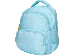 Sac a dos liderpapel scolaire fleurs 350x110x270mm coloris bleu ciel