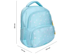 Sac a dos liderpapel scolaire fleurs 350x110x270mm coloris bleu ciel