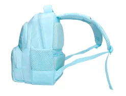 Sac a dos liderpapel scolaire fleurs 350x110x270mm coloris bleu ciel