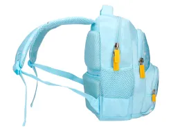 Sac a dos liderpapel scolaire fleurs 350x110x270mm coloris bleu ciel