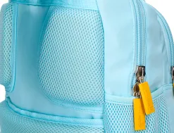 Sac a dos liderpapel scolaire fleurs 350x110x270mm coloris bleu ciel
