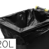 Sac container coldis 120l 25 microns largeur avec soufflet 90cm longueur 125cm coloris noir lot 20 unites