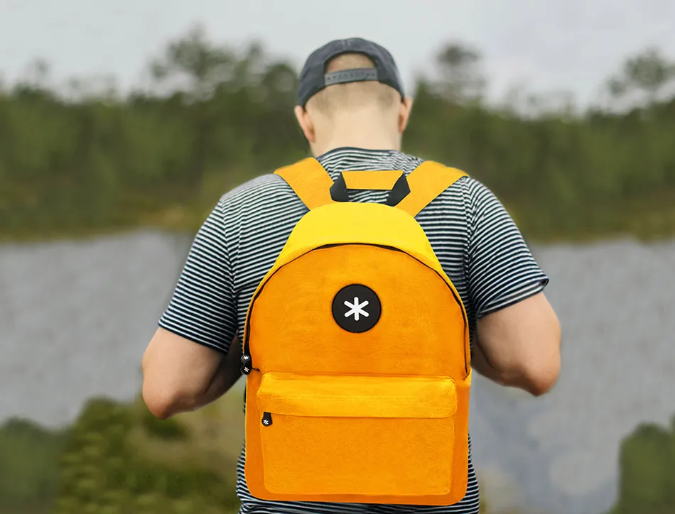 Sac dos antartik 1 comp ordinateur portable 14,1" 1 poches exterieures 310x160x410mm jaune