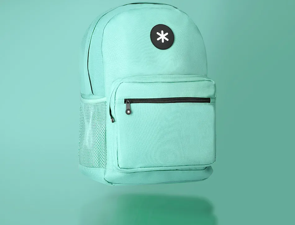 Sac dos antartik 1 comp ordinateur portable 15,6" 1 poche frontale 320x140x430mm vert menthe