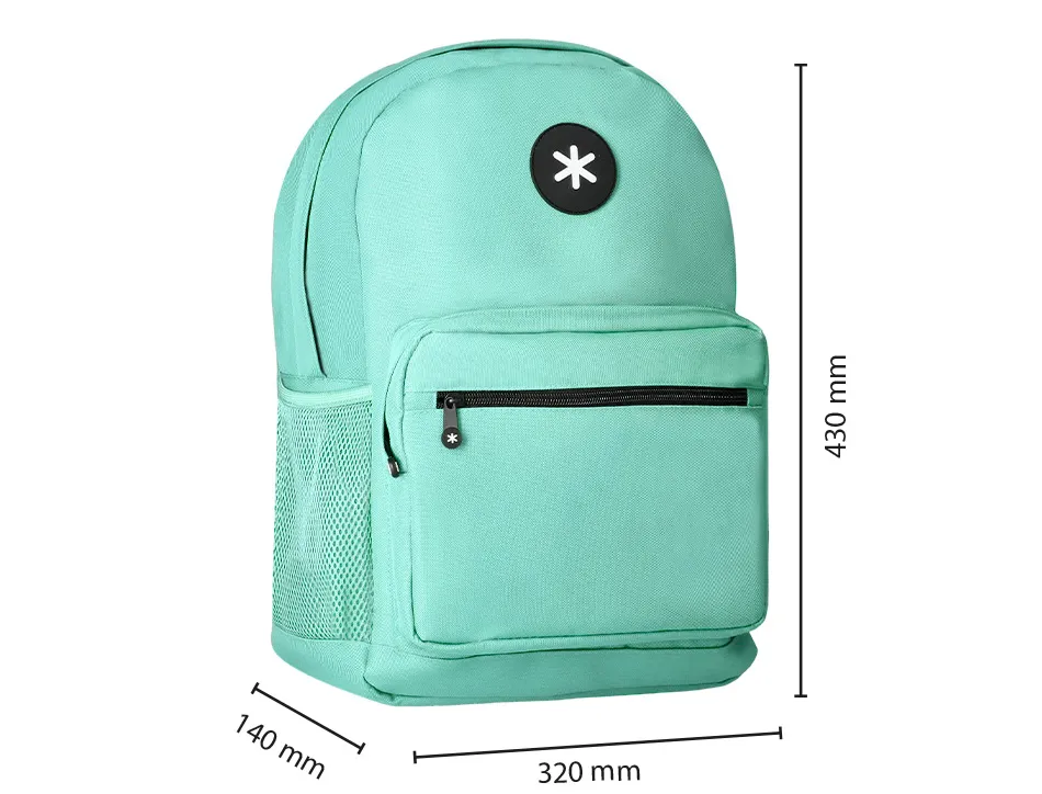 Sac dos antartik 1 comp ordinateur portable 15,6" 1 poche frontale 320x140x430mm vert menthe