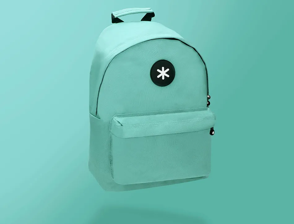 Sac dos antartik 1 comp ordinateur portable 14,1" 1 poches exterieures 310x160x410mm vert menthe