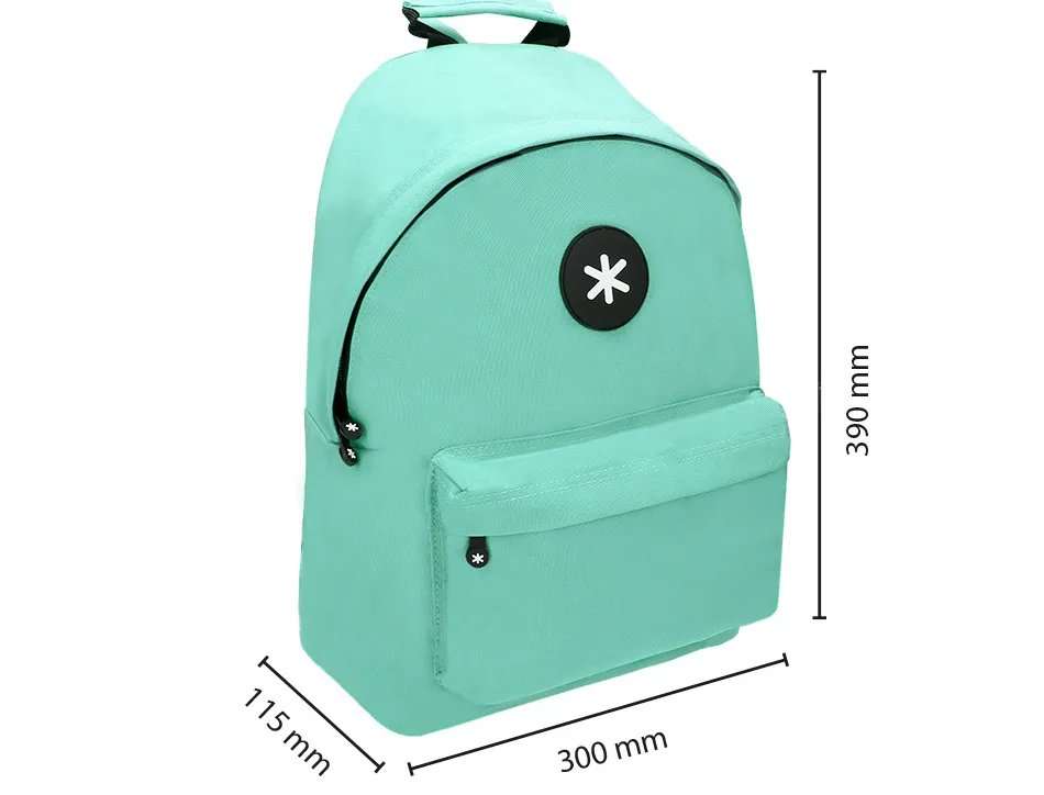 Sac dos antartik 1 comp ordinateur portable 14,1" 1 poches exterieures 310x160x410mm vert menthe
