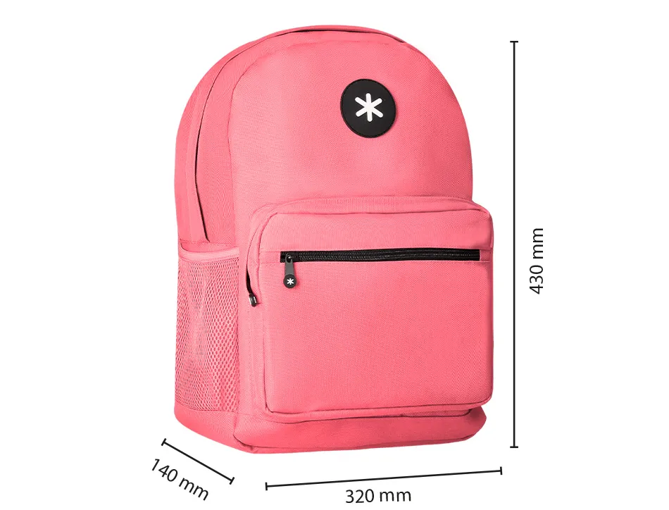 Sac dos antartik 1 comp ordinateur portable 15,6" 1 poche frontale 320x140x430mm corail