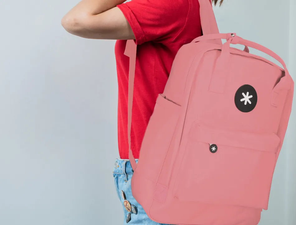 Sac dos antartik 1 compartiment ordinateur portable 18" poche exterieur fermeture eclair dim. 300x115x390mm corail