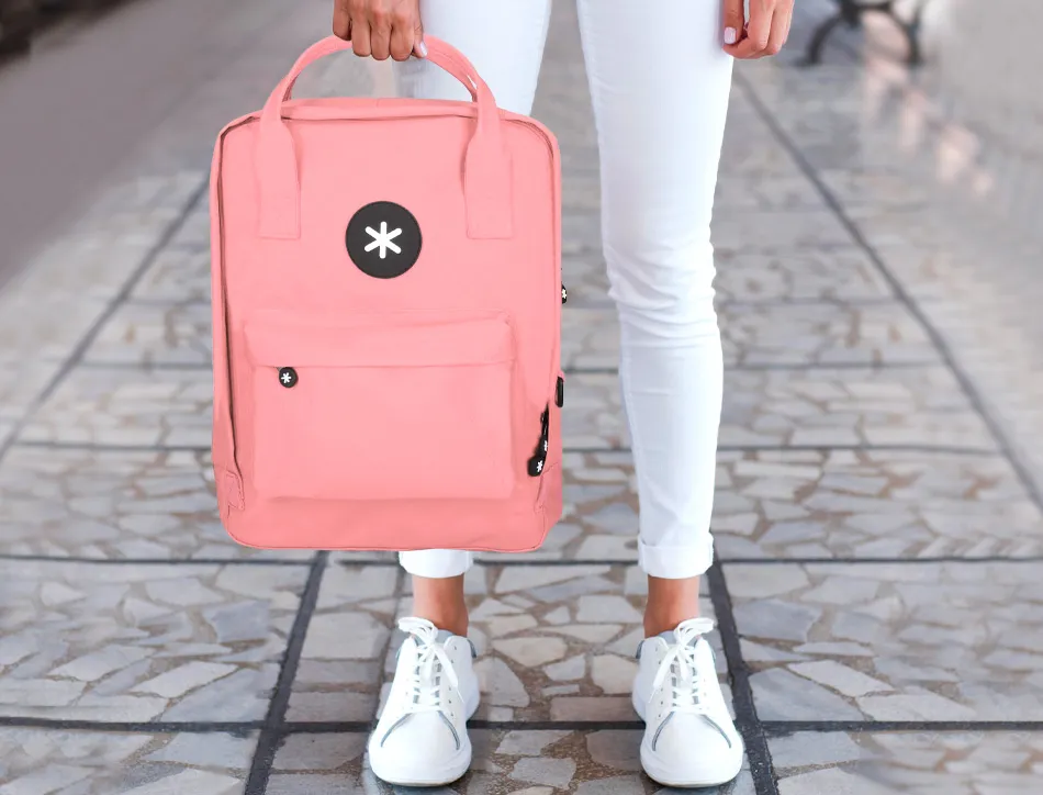 Sac dos antartik 1 compartiment ordinateur portable 18" poche exterieur fermeture eclair dim. 300x115x390mm corail