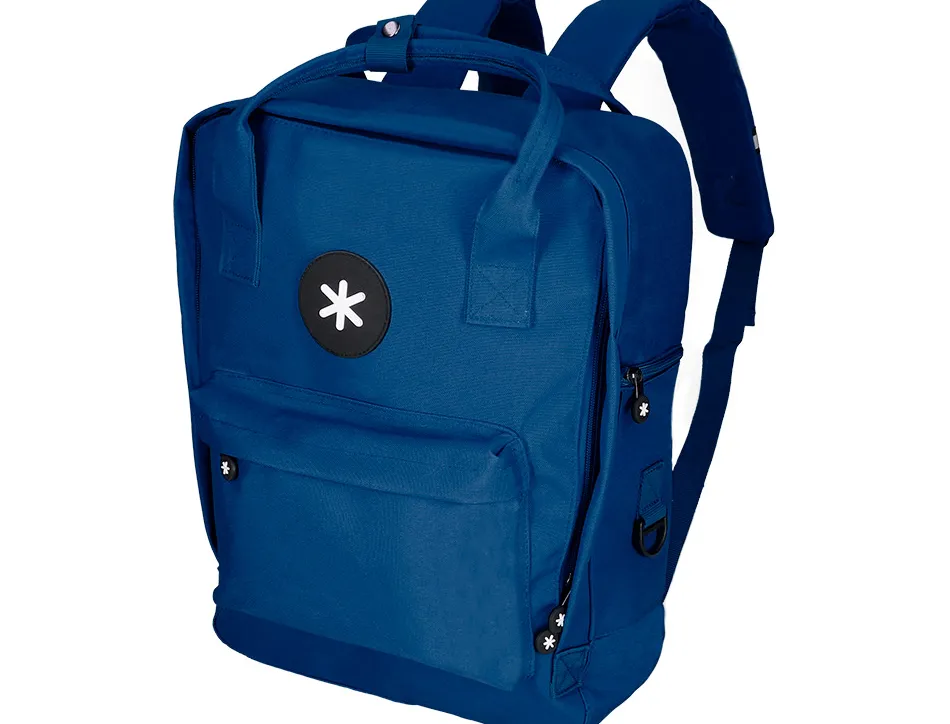 Sac dos antartik 1 compartiment ordinateur portable 18" poche exterieure fermeture eclair dim. 300x115x390mm bleu marine