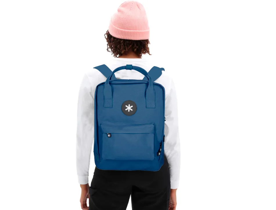 Sac dos antartik 1 compartiment ordinateur portable 18" poche exterieure fermeture eclair dim. 300x115x390mm bleu marine