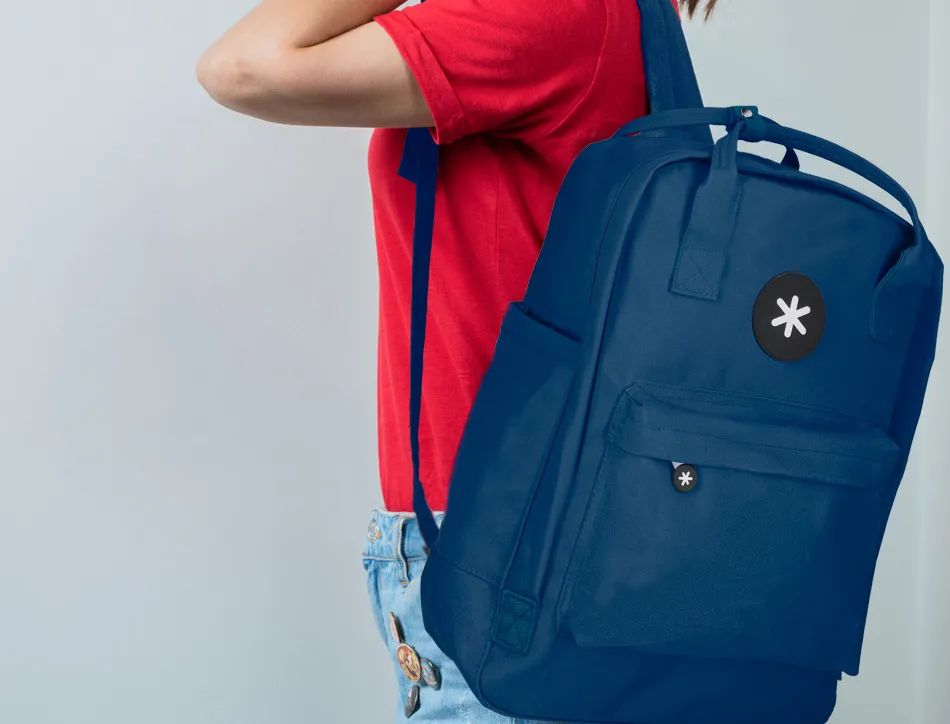 Sac dos antartik 1 compartiment ordinateur portable 18" poche exterieure fermeture eclair dim. 300x115x390mm bleu marine