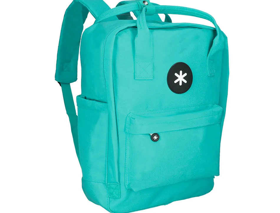 Sac dos antartik 1 compartiment ordinateur portable 18" poche exterieure fermeture eclair dim. 300x115x390mm menthe