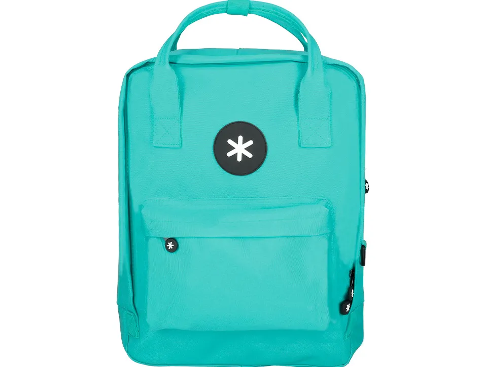 Sac dos antartik 1 compartiment ordinateur portable 18" poche exterieure fermeture eclair dim. 300x115x390mm menthe