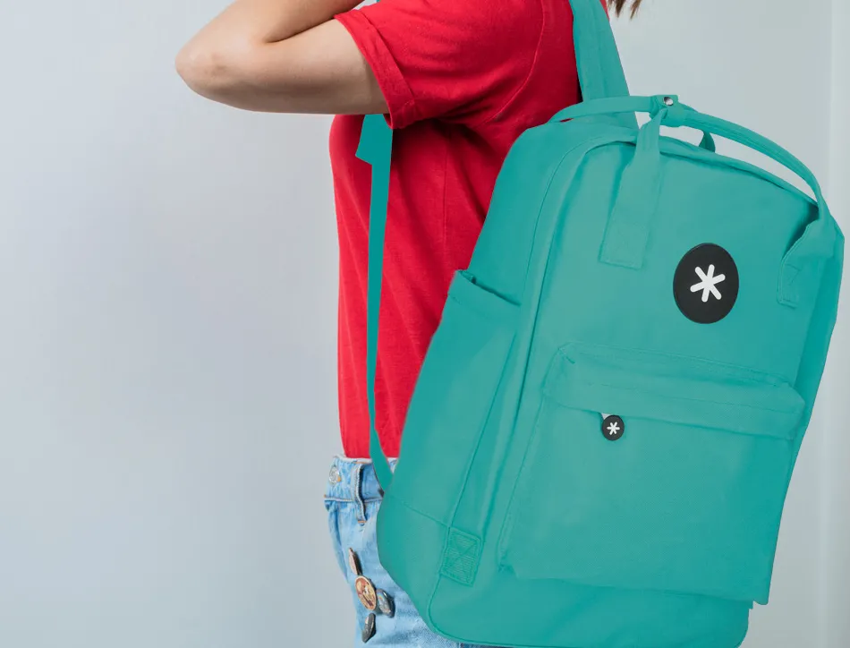 Sac dos antartik 1 compartiment ordinateur portable 18" poche exterieure fermeture eclair dim. 300x115x390mm menthe