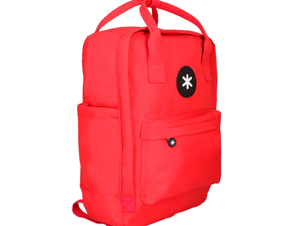 Sac dos antartik 1 compartiment ordinateur portable 18" poche exterieur fermeture eclair dim. 300x115x390mm rouge